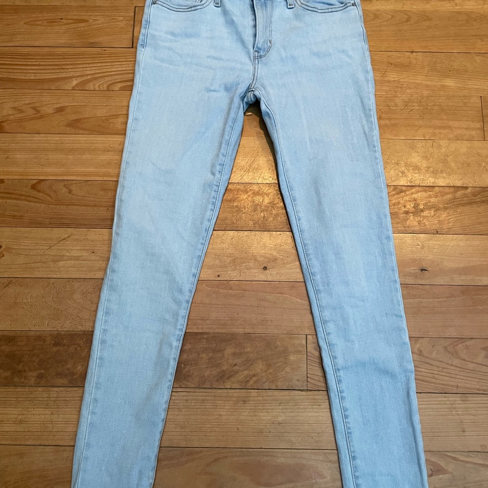 Levi's 711 Skinny Light Blue Denim Jeans New - Picture 2 of 6